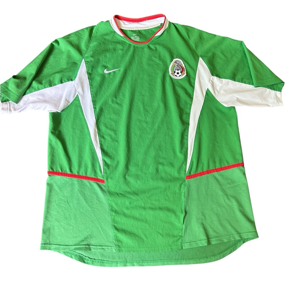 Vintage 2003 2004 Mexico Nation Soccer Futbol Nike Team Green Jersey Sz Mens L
